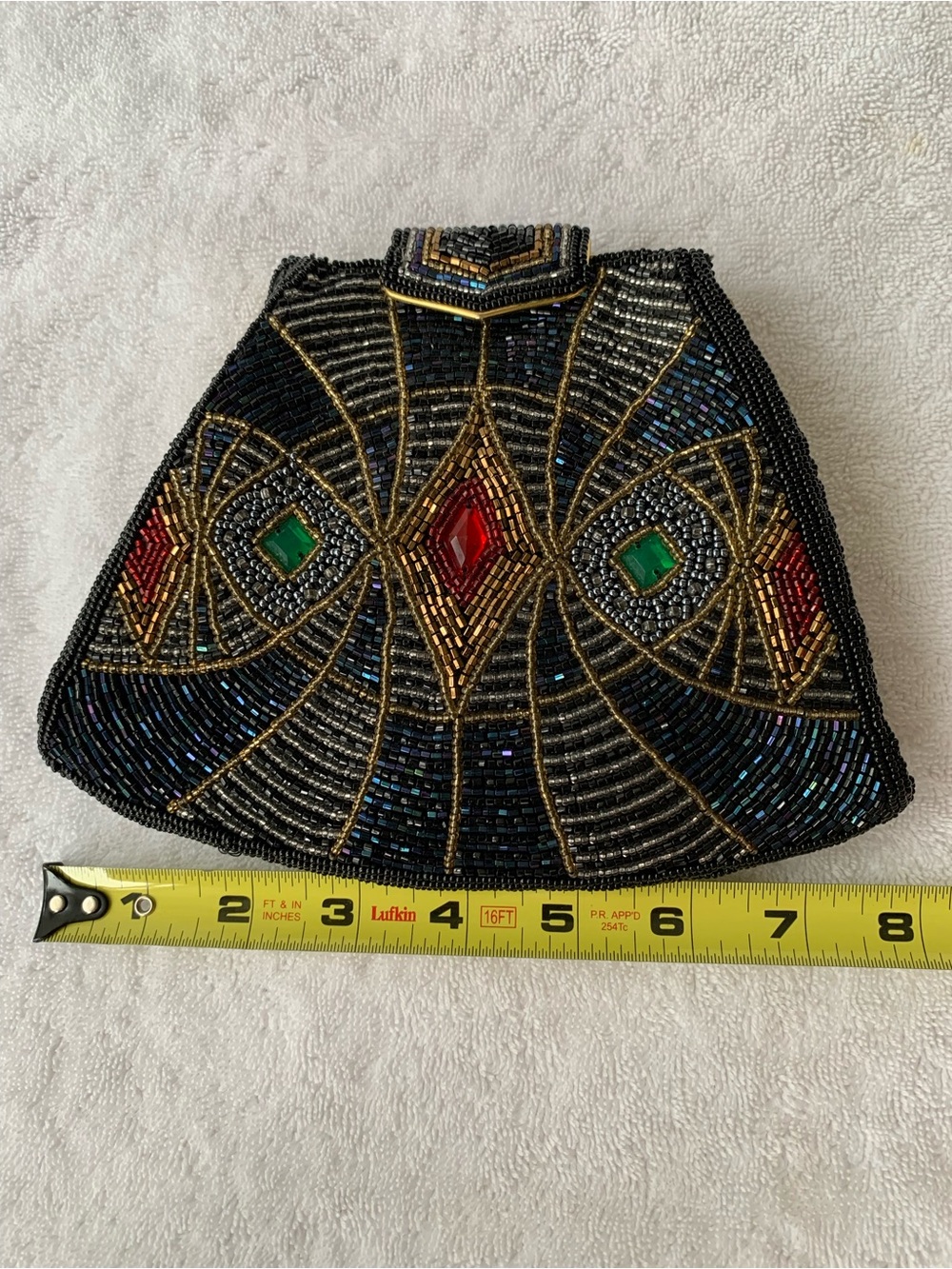 Vintage Henry Birks Beaded Art Deco Evening Clutch, no strap - Picture 13 of 14
